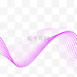 科技背景紫色图片_紫色粒子波动纹路光效抽象量子