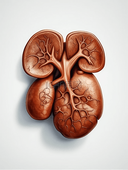 立体肝图片_肝脏人体器官3D元素