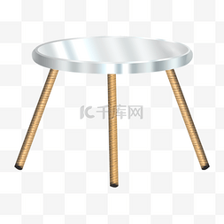 金色桌腿的质感金属桌子