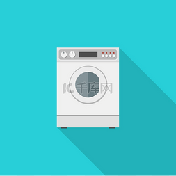洗衣蓝色图片_洗衣机。