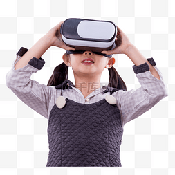 vr体验图片_VR体验小女孩眼镜科技未来科技