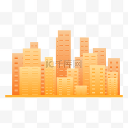 天坛建筑图图片_黄色扁平风城市建筑