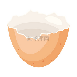 煮熟鸡蛋图片_棕色碎鸡蛋壳的插图美食食品和农