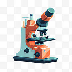 显微镜卡通图片_卡通生物化学器械显微镜