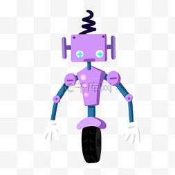 紫色机器人图片_紫色科技机器人
