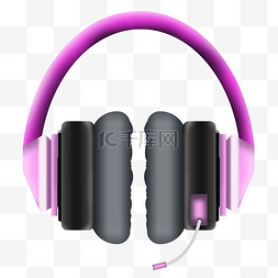 电竞设备紫色机械耳机耳罩式耳机