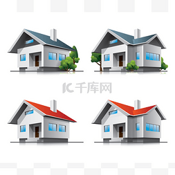 白色房子图片_家庭的房子卡通图标