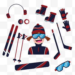 滑雪用品图片_滑雪用品用具设备套图