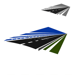 交通运输路线图片_快速公路或高速公路的图标，蓝天