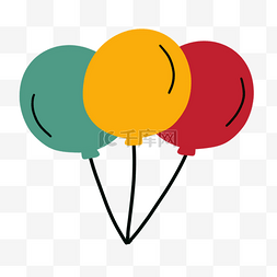 彩色抽象图案图片_抽象线条动物涂鸦彩色气球