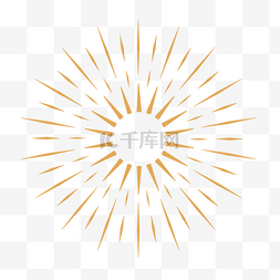 太阳纹路金色圆形线条