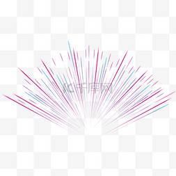 大气光效翅膀图片_科技渐变射线线条