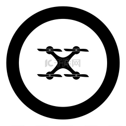 运输直升飞机图片_孤立的圆形矢量图中的无人机图标