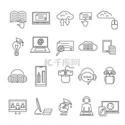 有声读物图片_在线教育图标。