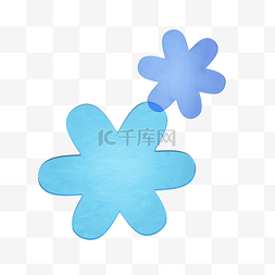 雪花装饰蓝色图片_3DC4D立体透明玻璃片雪花