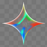 酸性荧光折射镭射四角星边框