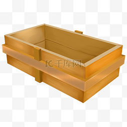 木制箱子木箱原木色长方形箱子