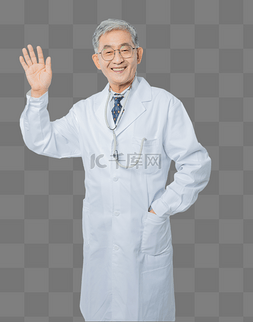 中医理疗馆图片_医生穿着白大卦的男医生脖子挂着