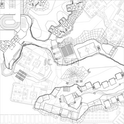 建筑背景矢量素材图片_蓝图蓝图灰色背景上的矢量建筑地