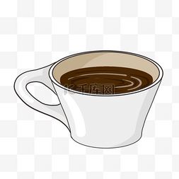 装着咖啡的咖啡杯图片_装着美味美式咖啡的白色杯子