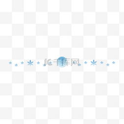 冰雪运动图标图片_冬奥会新媒体蓝色雪花分割线
