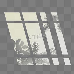 投影幕布素材图片_自然光窗户墙面投射光影树叶投影