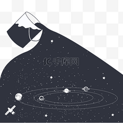 深色星空图片_深色超现实星空宇宙星球