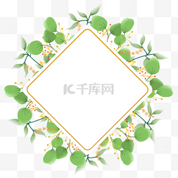 千元礼金图片_婚礼金枝树叶边框植物