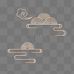 吉祥云纹水纹图片_中国风鎏金祥云纹