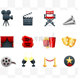 舞台椅子图片_电影和电影行业图标集合