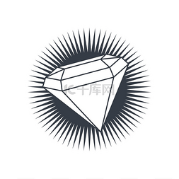 集合喊话的元素图片_珍贵的钻石宝石主题矢量艺术插画