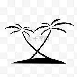 棕榈树剪影影图