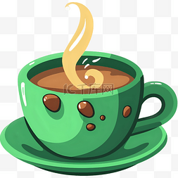 卡通咖啡豆咖啡饮品