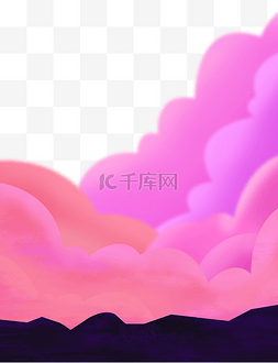 紫色远山图片_紫色云彩云层