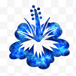 花朵水晶纹理蓝色图案