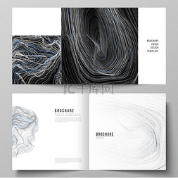 设计杂志背景图片_方形设计双折小册子、杂志、传单