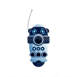 机器人按钮图片_带有停止、记录和播放按钮的机器