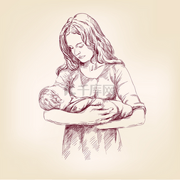 麦当娜玛丽抱着婴儿的耶稣矢量 ll