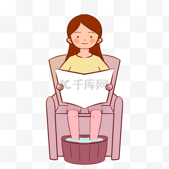 秋冬养生泡脚女孩秋天冬天足疗足浴