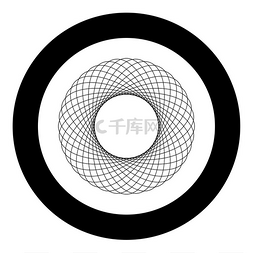 黑色螺旋背景图片_螺旋图抽象元素圆形同心图案圆形