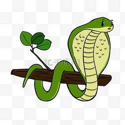 蛇类图片_可爱眼镜蛇剪贴画卡通风格