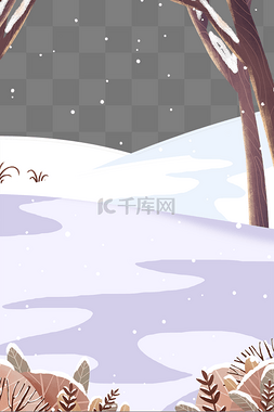 冬季雪地景色