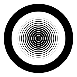 无线电波图标在圆形黑色矢量插图