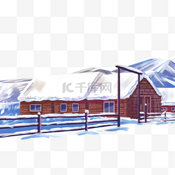 冬季房屋雪景