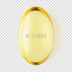 富含维生素e图片_透明的黄色胶囊维生素E丸分离出3D