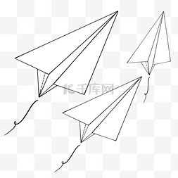 多纸飞机图片_并排飞的纸飞机剪贴画