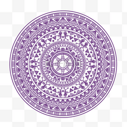 紫色圆圈花纹图片_越南东山铜鼓抽象紫色民族图形