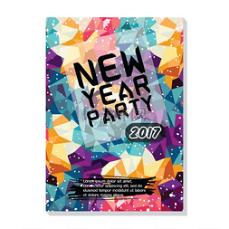 新年传单模板图片_新年派对传单海报模板