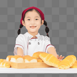 可爱烘焙女孩图片_烘焙女孩烤面包