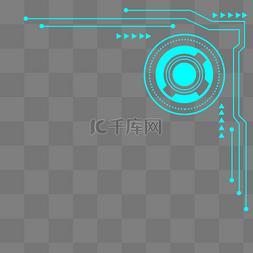 几何线条科技感图片_蓝色科技线条边框